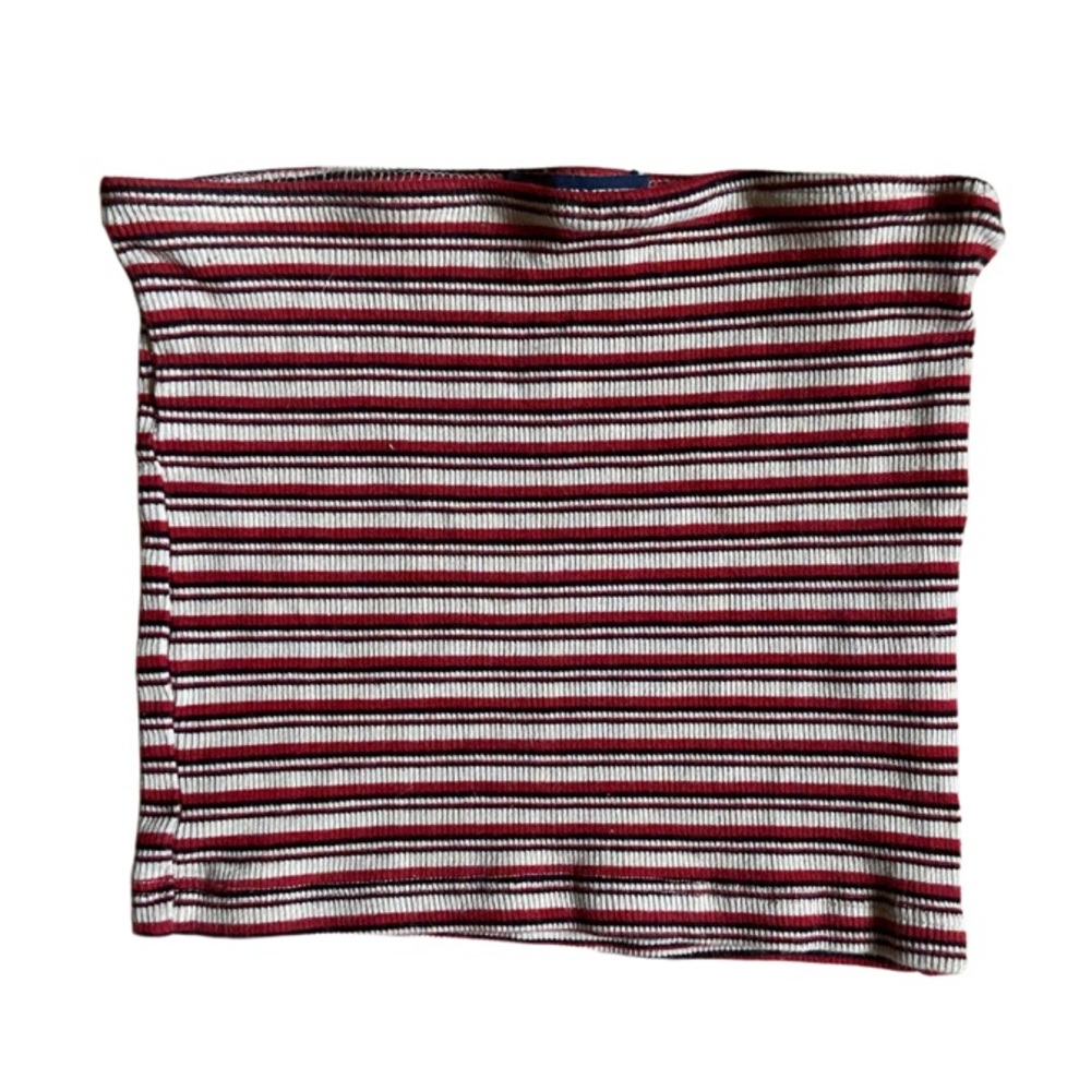 Brandy Melville Strapless Tube Top Red Black Cream One Size